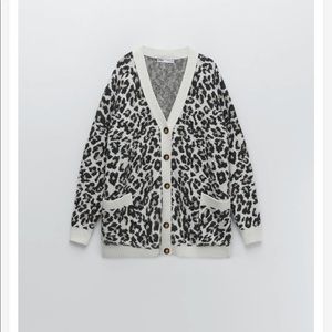 NWT Zara Knit Jacquard Jacket